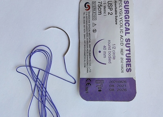 Suture chirurgicale acide Polyglycolic