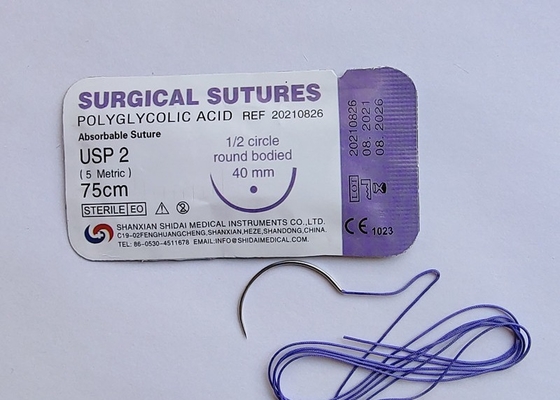 Suture chirurgicale acide Polyglycolic