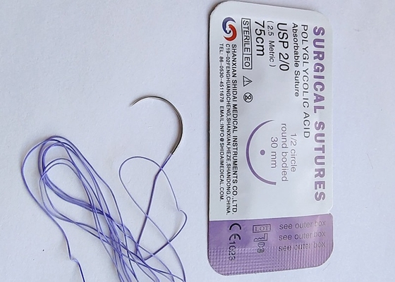 Suture chirurgicale acide Polyglycolic
