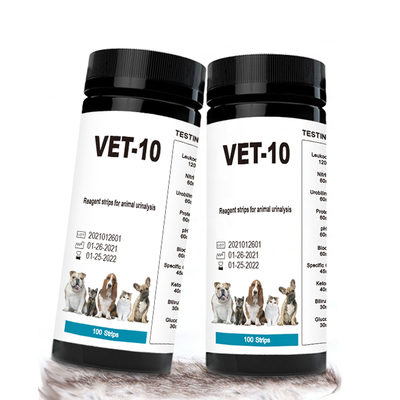 L'essai Kit Veterinarian, leucocytes de bien-être d'analyse d'urine contrôlent 10 bandes d'analyse d'urine