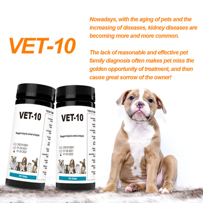 L'essai Kit Veterinarian, leucocytes de bien-être d'analyse d'urine contrôlent 10 bandes d'analyse d'urine