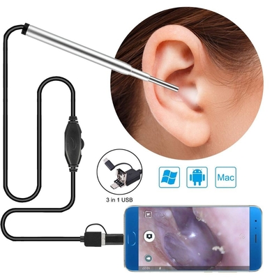 IP68 3.9mm trois dans un otoscope de caméra d'Endoscope d'oreille 67 degrés